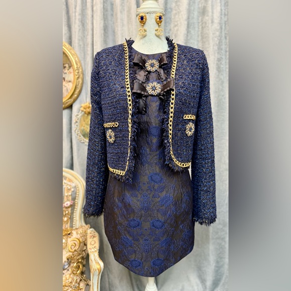 Gold Designer Logo Earrings - Picture 5 of 5